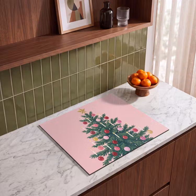 Herdabdeckplatte - Weihnachtsbaum – Weihnachten – Rosa — 8