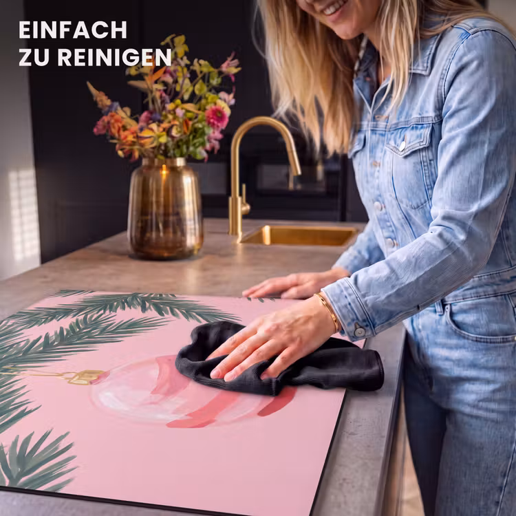 Herdabdeckplatte - Weihnachtskugel – Rosa – Weihnachten — 6