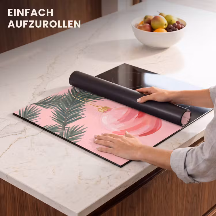 Herdabdeckplatte - Weihnachtskugel – Rosa – Weihnachten — 7