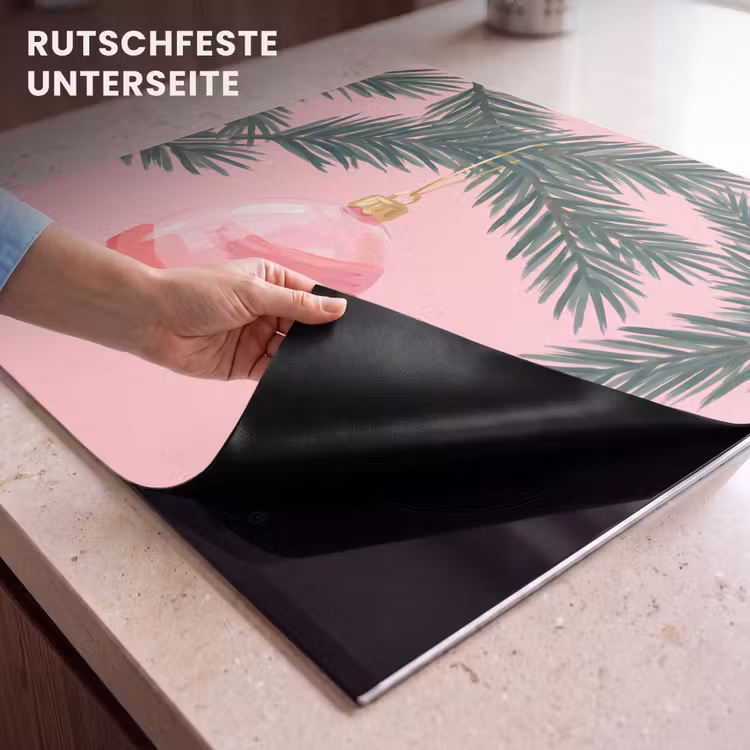 Herdabdeckplatte - Weihnachtskugel – Rosa – Weihnachten — 9