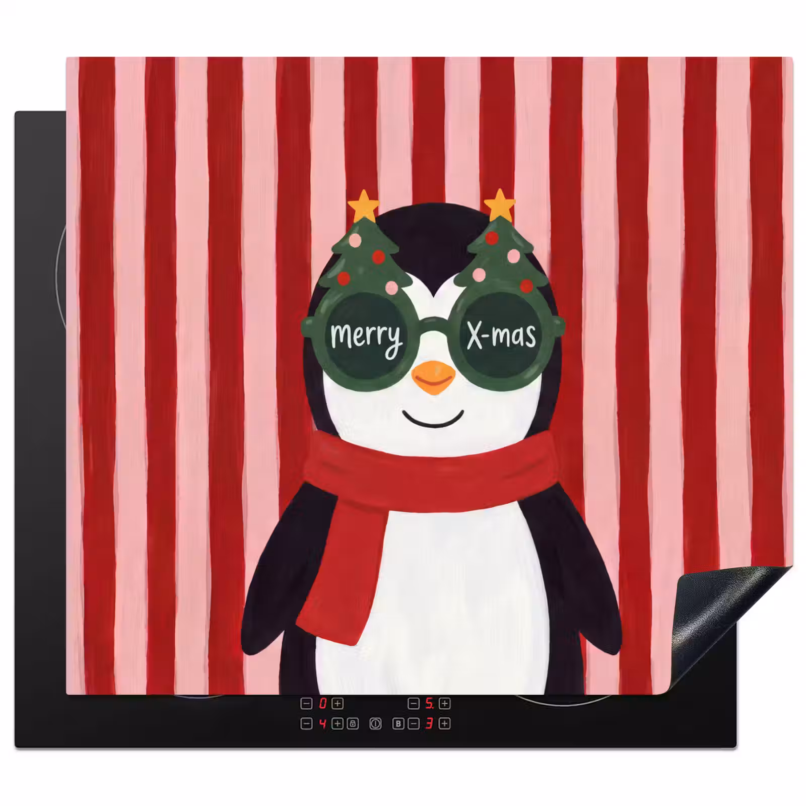 Herdabdeckplatte - Pinguin – Weihnachten – Illustration — 1