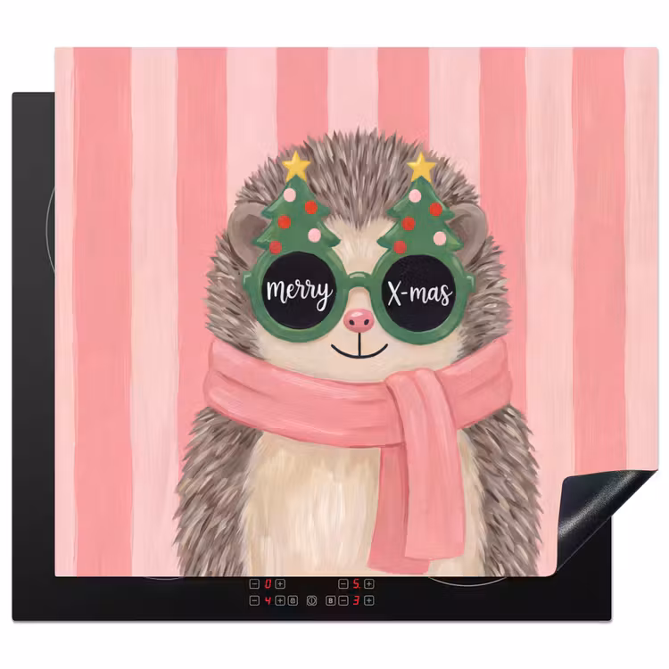 Herdabdeckplatte - Igel – Weihnachten – Illustration — 1