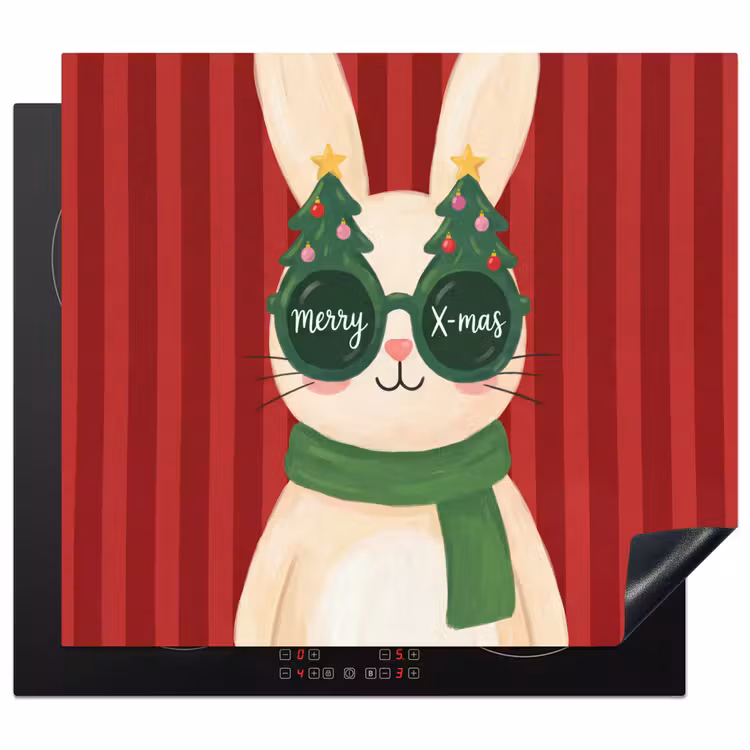 Herdabdeckplatte - Kaninchen – Weihnachten – Tiere — 1
