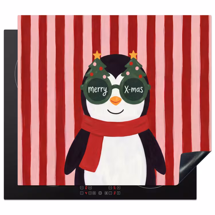 Herdabdeckplatte - Pinguin – Weihnachten – Illustration — 1
