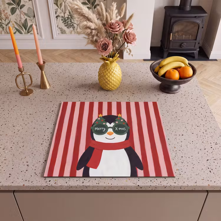 Herdabdeckplatte - Pinguin – Weihnachten – Illustration — 2