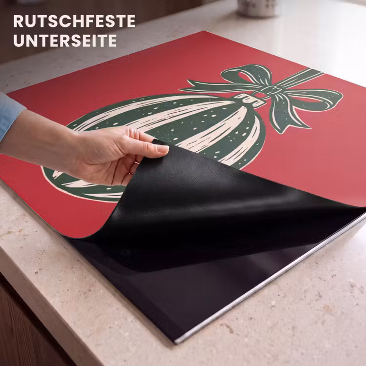 Herdabdeckplatte - Weihnachtskugel – Weihnachten – Rot — 9