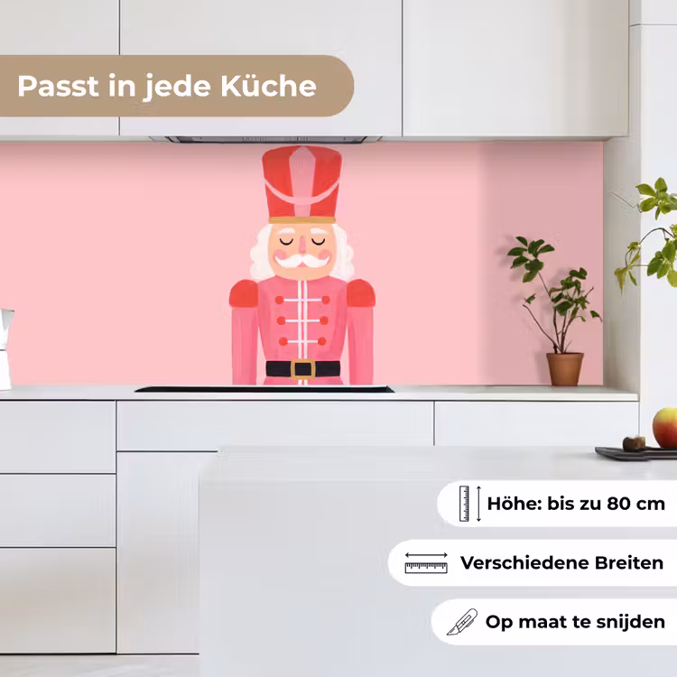 Küchenrückwand - Nussknacker – rosa Illustration — 7