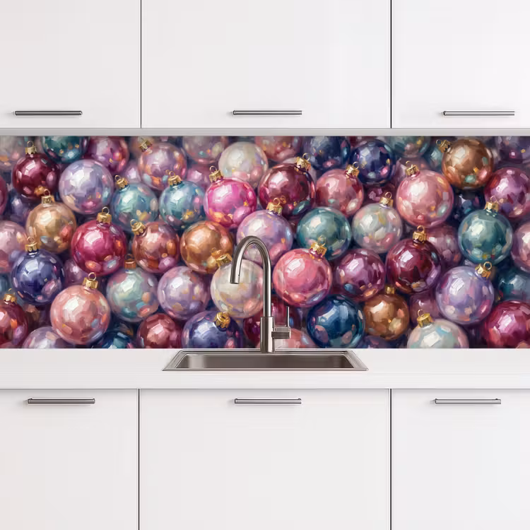 Küchenrückwand - Weihnachtsdekoration – Bunt – Festlich — 4