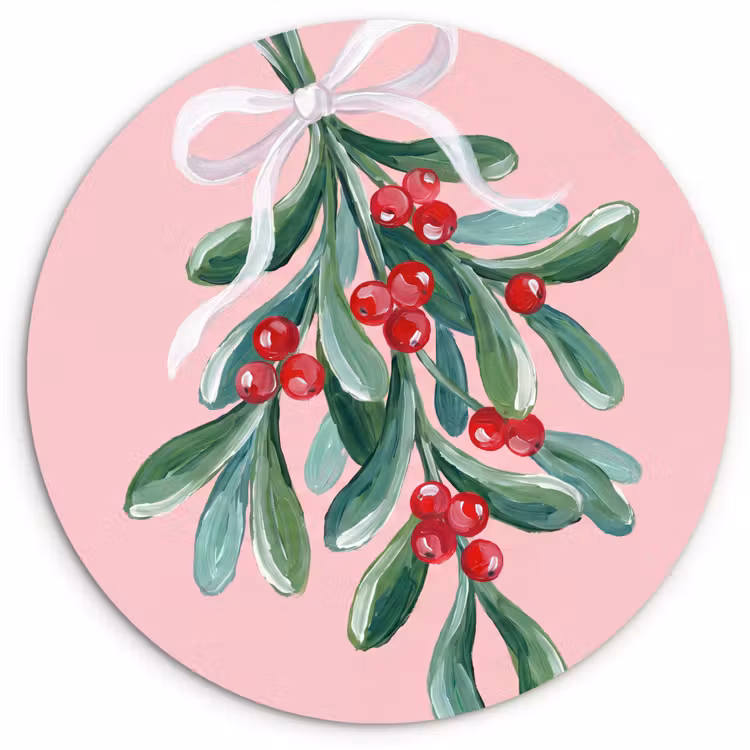 Forexbild Rund - Pflanze – Weihnachten – Rosa — 1