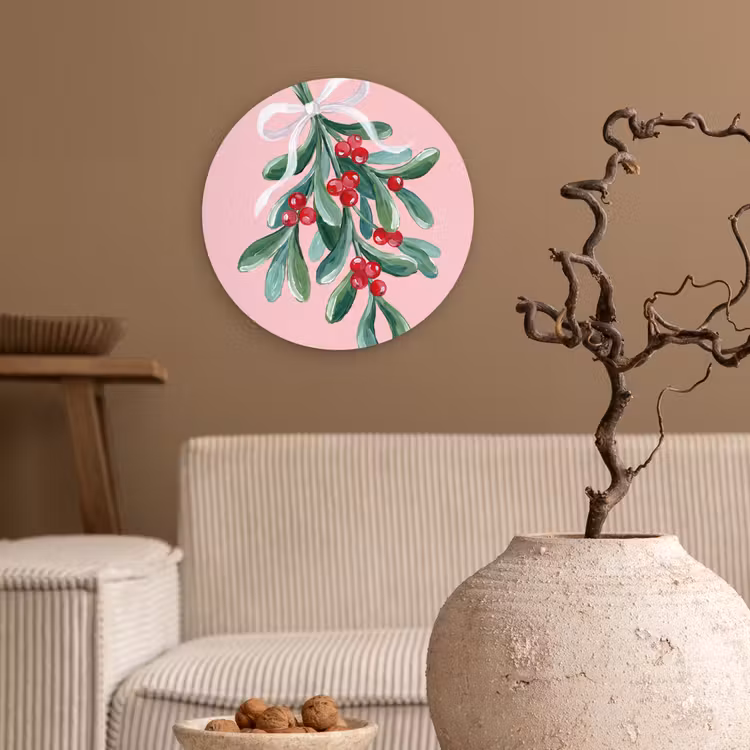 Forexbild Rund - Pflanze – Weihnachten – Rosa — 2