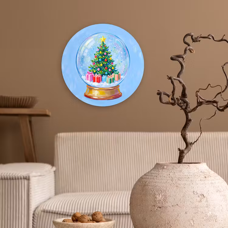 Forexbild Rund - Schneekugel – Weihnachten – Geschenke — 2