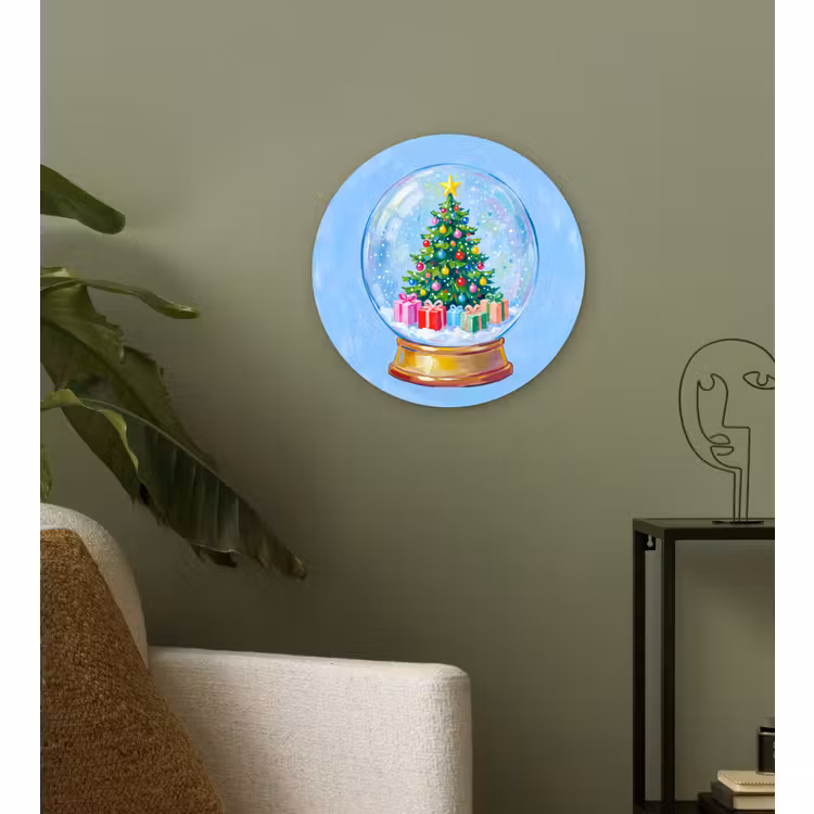 Forexbild Rund - Schneekugel – Weihnachten – Geschenke — 3