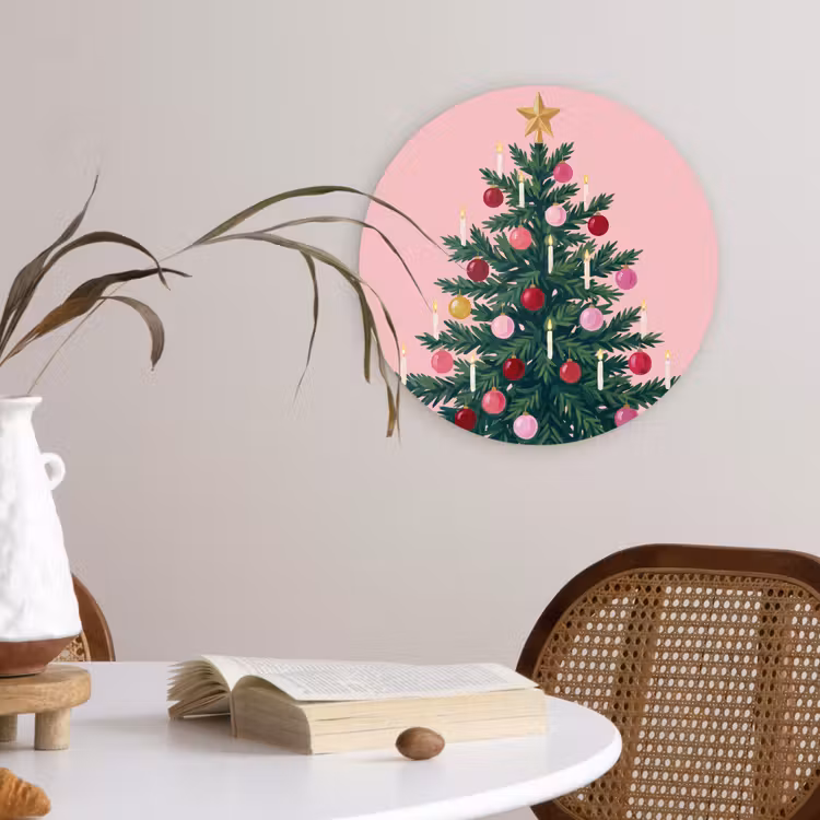 Forexbild Rund - Weihnachtsbaum – Weihnachten – Rosa — 4