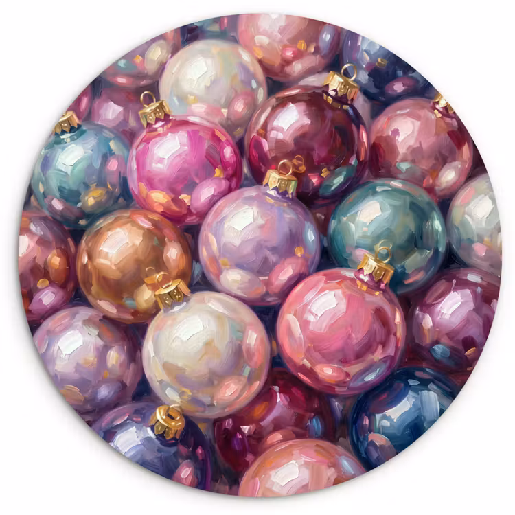 Forexbild Rund - Weihnachtsdekoration – Bunt – Festlich — 1