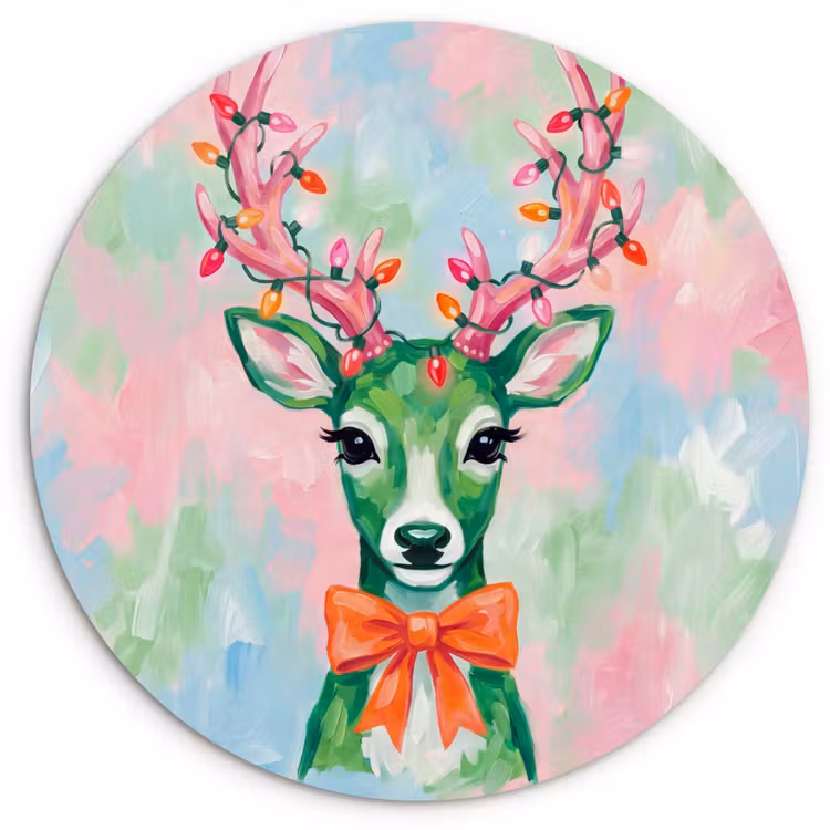 Forexbild Rund - Hirsch – Weihnachten – Tiere — 1
