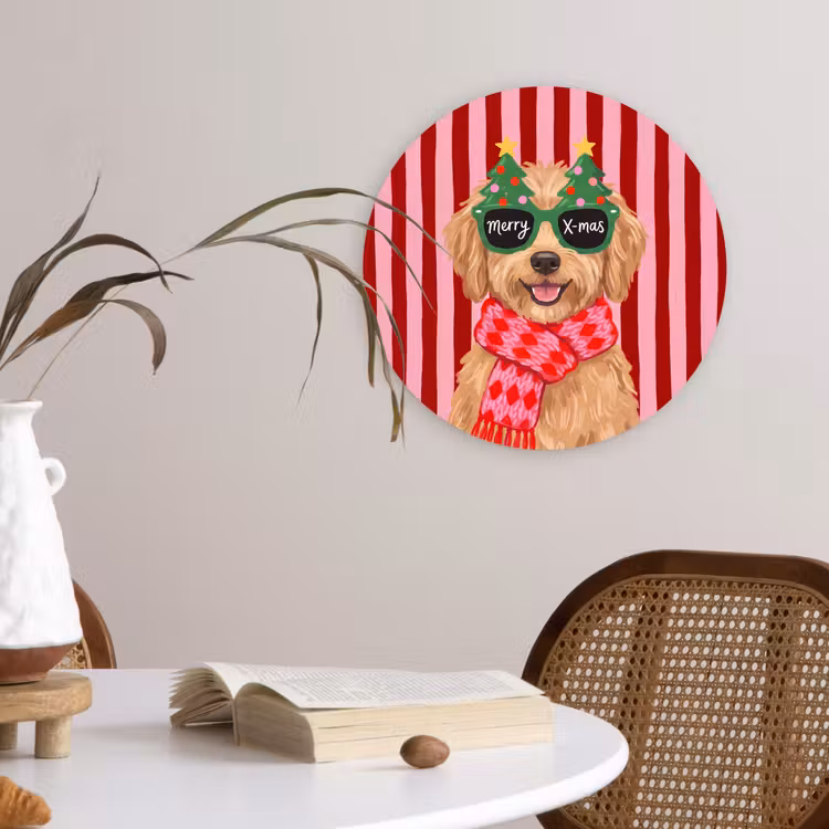 Forexbild Rund - Hund – Weihnachten – Rot — 4