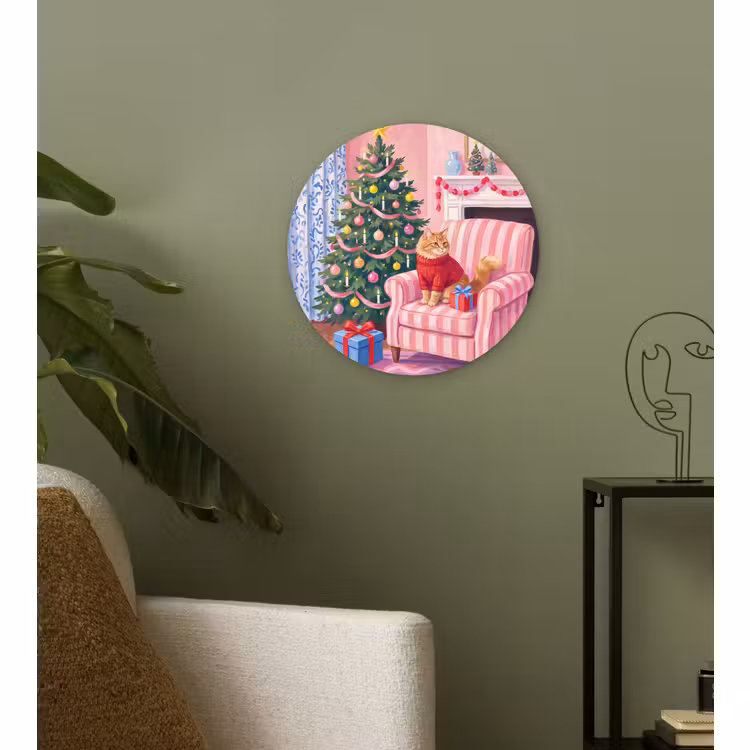 Forexbild Rund - Katze – Weihnachten – Inneneinrichtung — 3