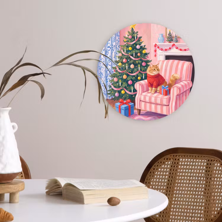 Forexbild Rund - Katze – Weihnachten – Inneneinrichtung — 4