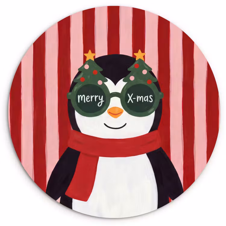 Forexbild Rund - Pinguin – Weihnachten – Illustration — 1