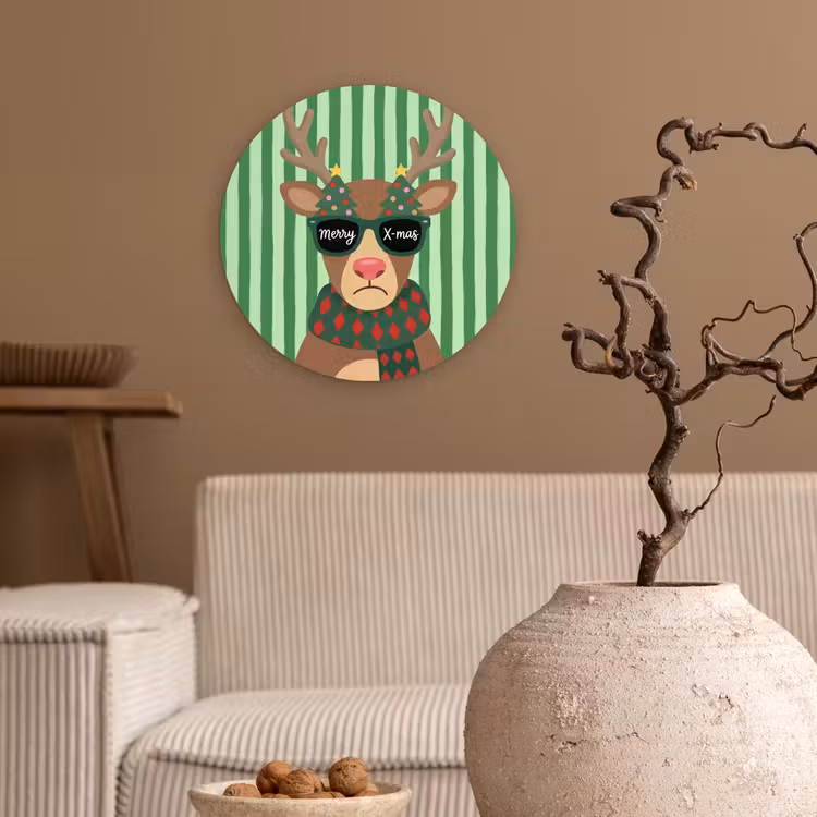 Forexbild Rund - Rentier – Weihnachten – Illustration — 2