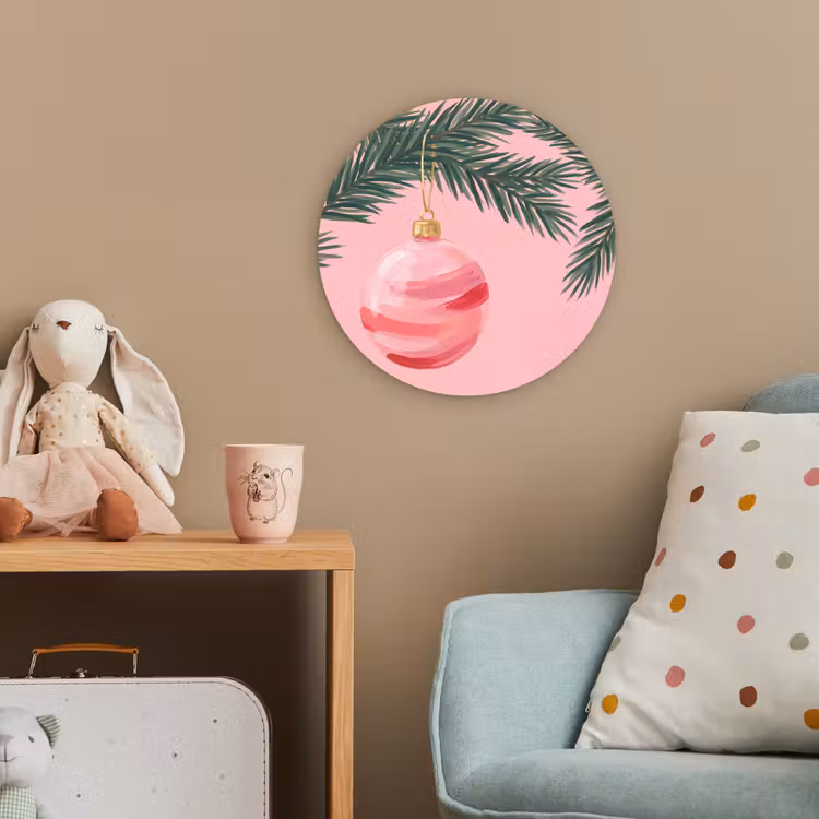 Forexbild Rund - Weihnachtskugel – Rosa – Weihnachten — 5