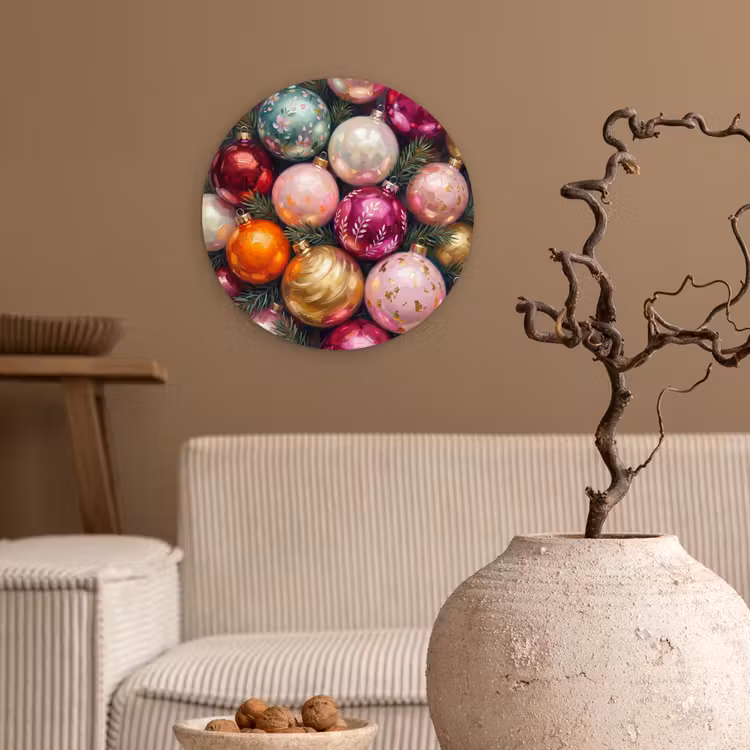 Forexbild Rund - Weihnachtskugeln – Bunt – Festlich — 2