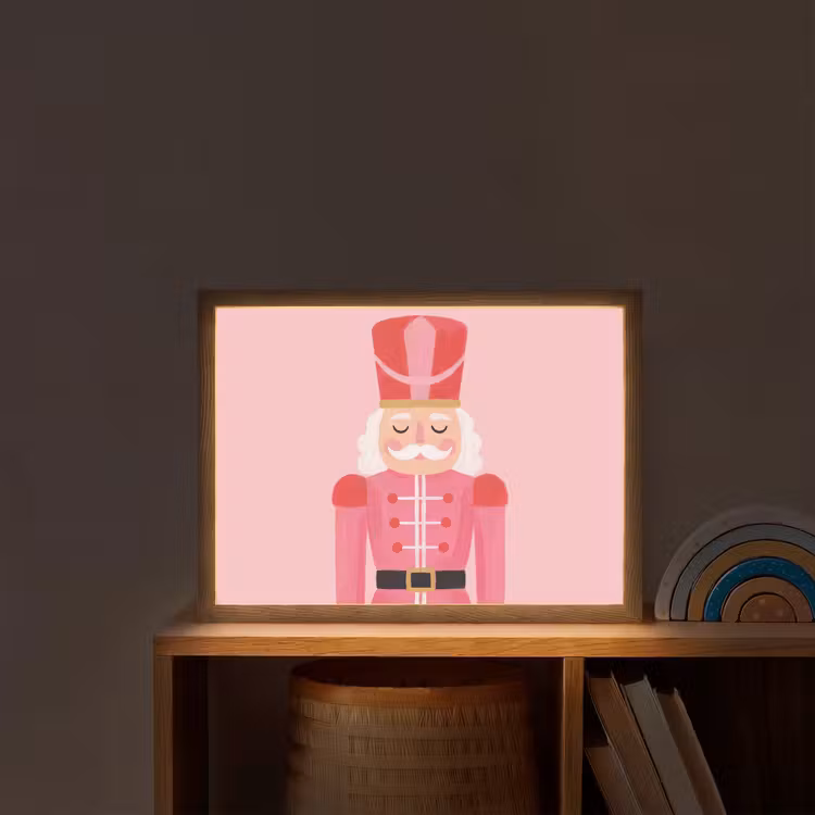 Nachtlicht Kinder - Nussknacker – rosa Illustration — 2