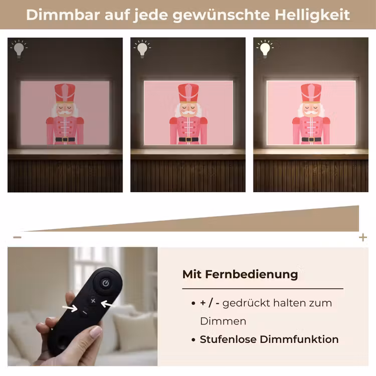 Nachtlicht Kinder - Nussknacker – rosa Illustration — 7