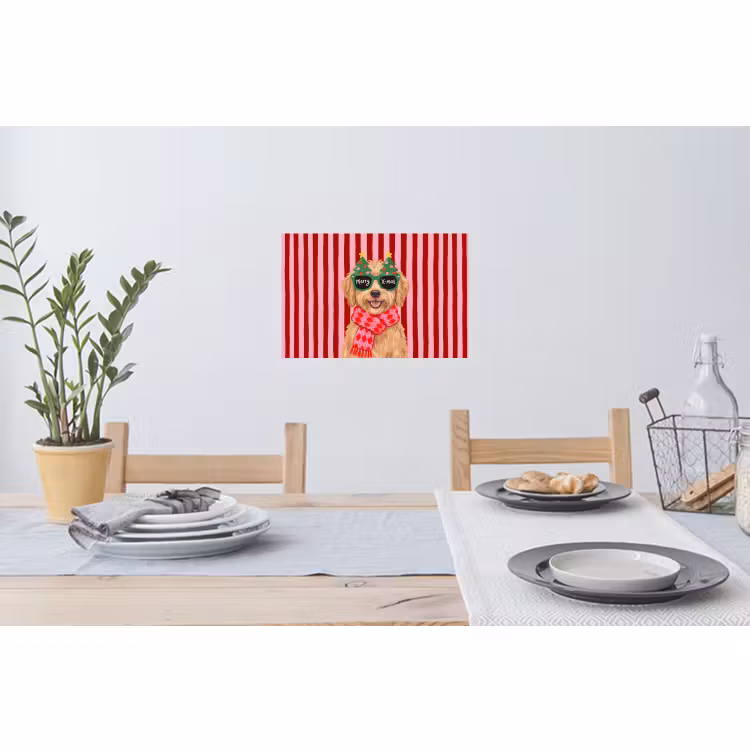 Wandtattoo – Hund – Weihnachten – Rot — 4