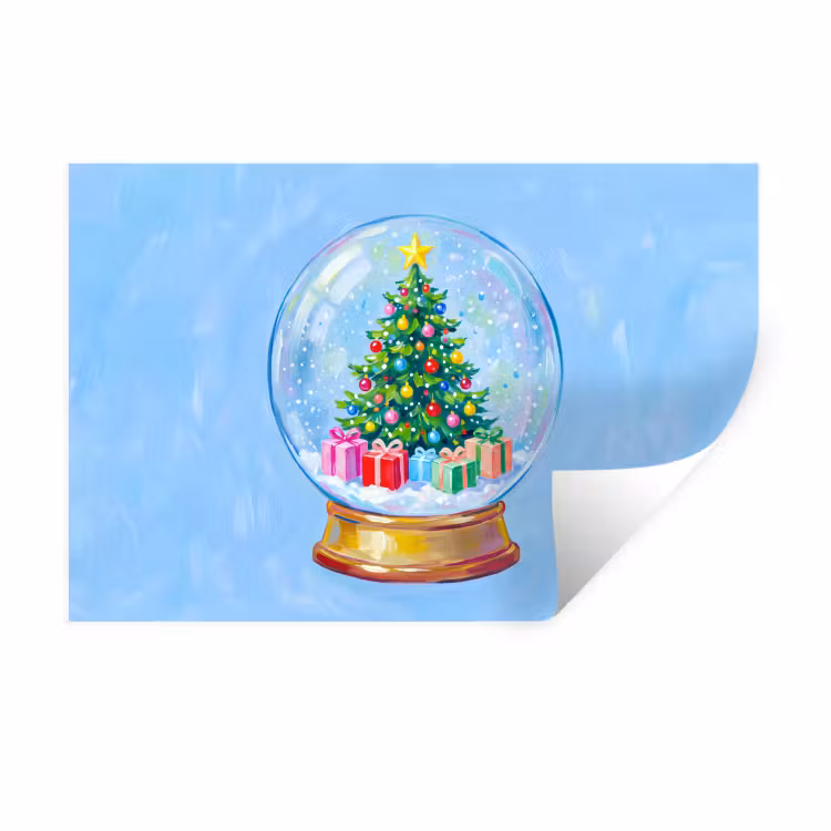Wandtattoo – Schneekugel – Weihnachten – Geschenke — 1