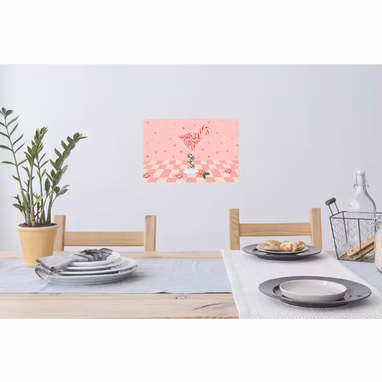 Wandtattoo – Süßigkeiten – Glas – Rosa — 4