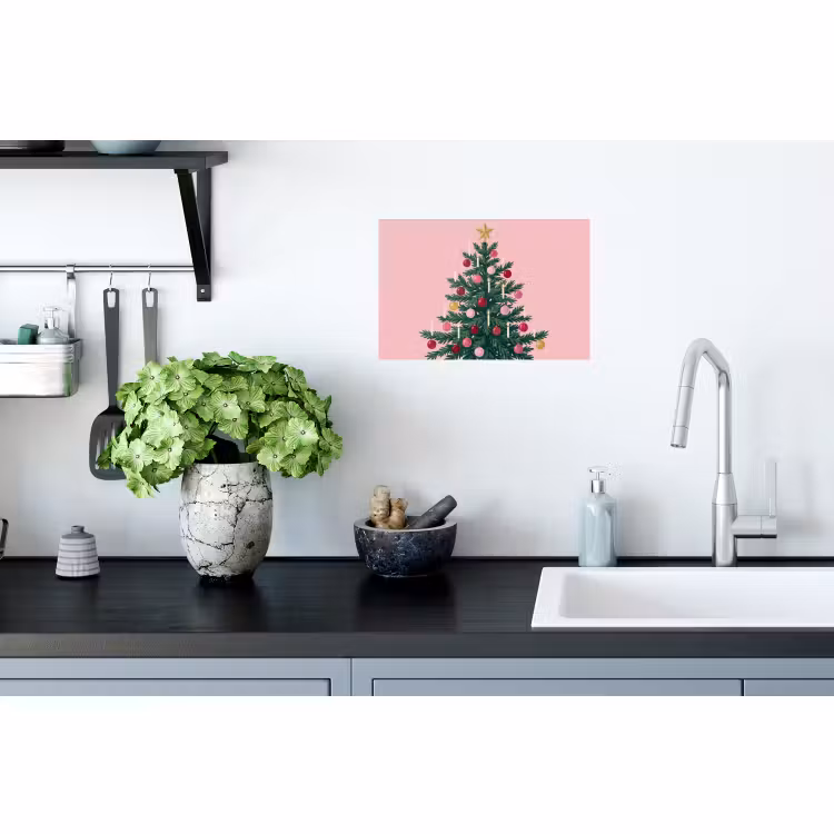 Wandtattoo – Weihnachtsbaum – Weihnachten – Rosa — 2