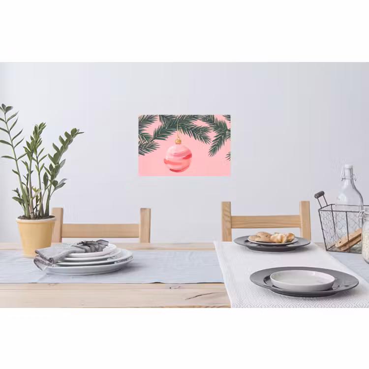 Wandtattoo – Weihnachtskugel – Rosa – Weihnachten — 4