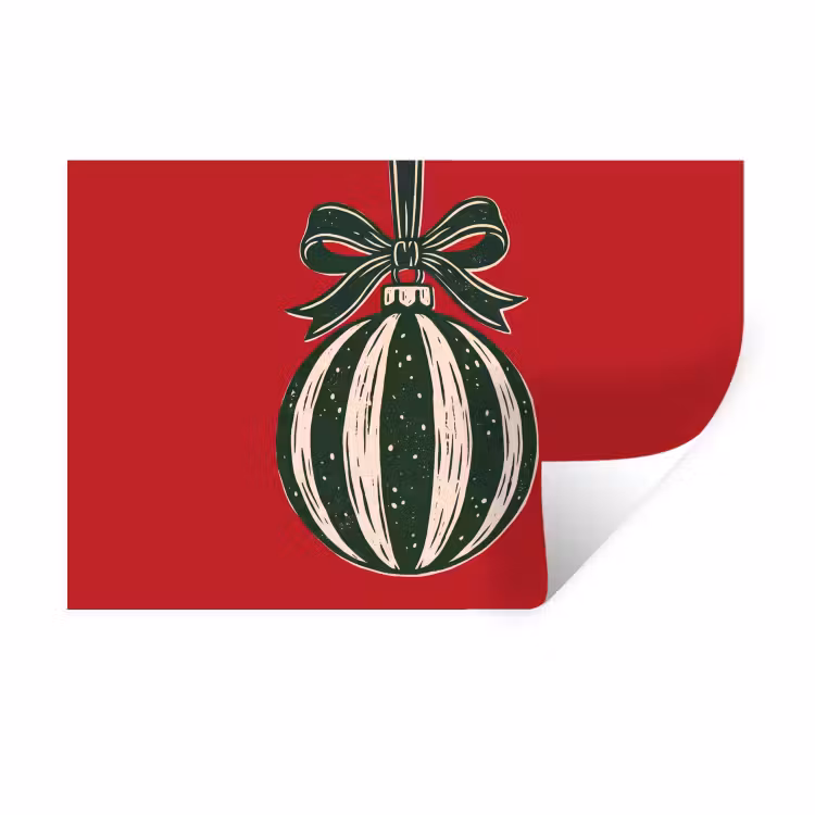 Wandtattoo – Weihnachtskugel – Weihnachten – Rot — 1