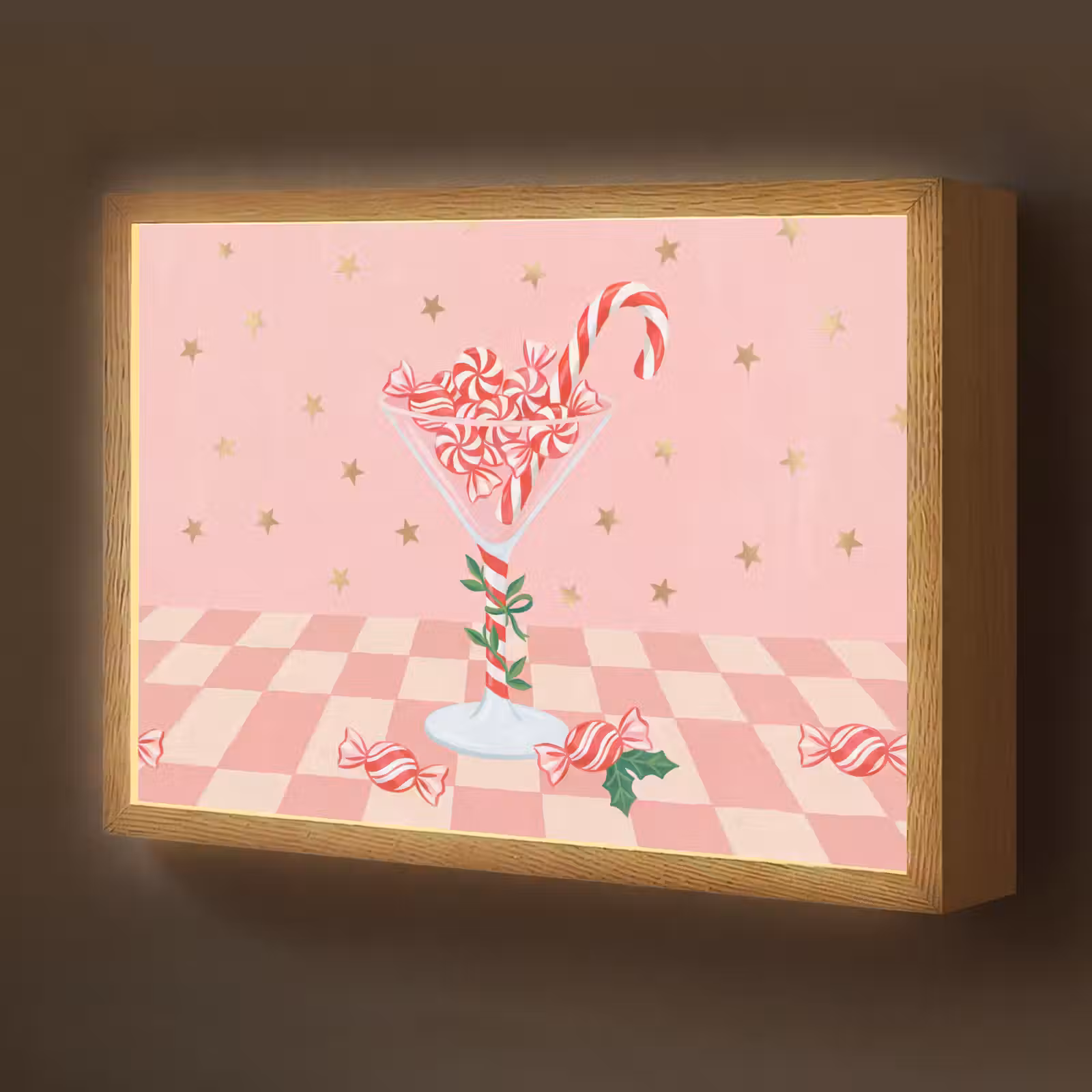 Nachtlicht Kinder - Süßigkeiten – Glas – Rosa — 1