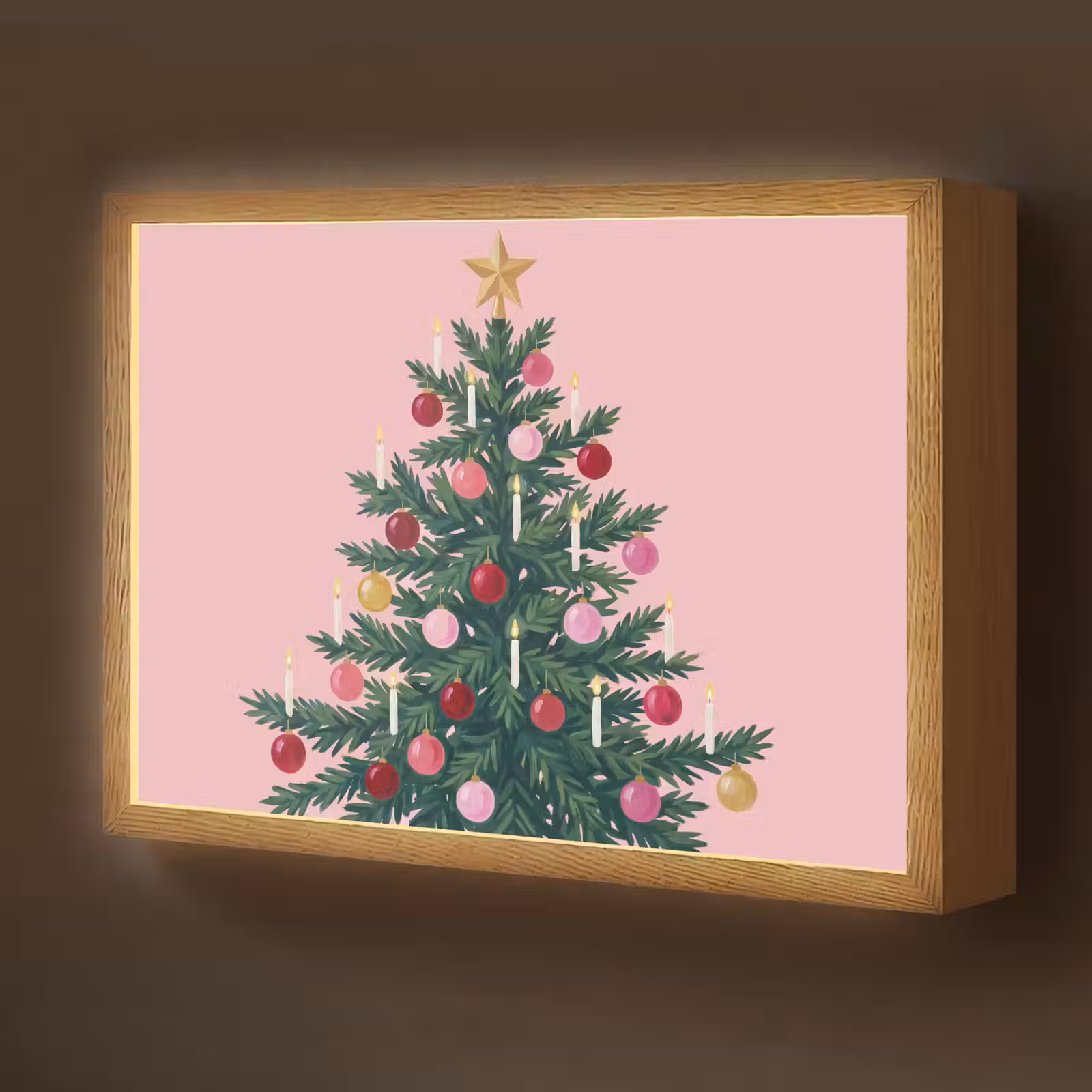 Nachtlicht Kinder - Weihnachtsbaum – Weihnachten – Rosa — 1