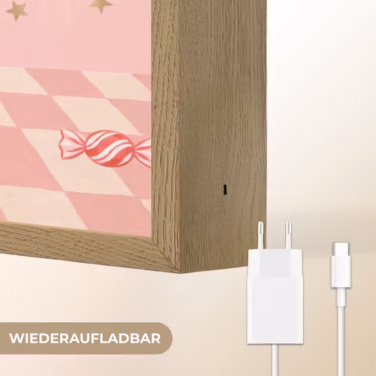 Nachtlicht Kinder - Süßigkeiten – Glas – Rosa — 9
