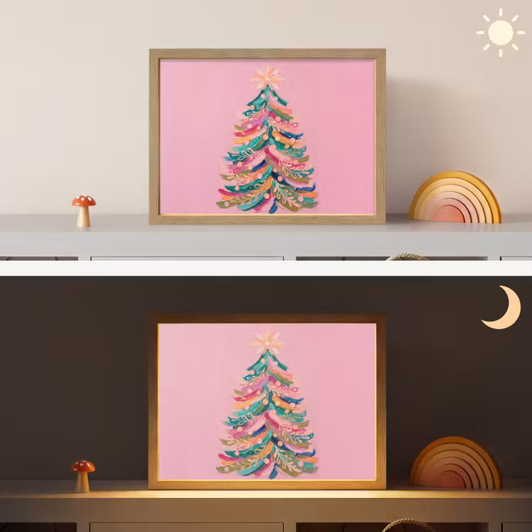 Nachtlicht Kinder - Weihnachtsbaum – Abstrakt – Bunt — 6