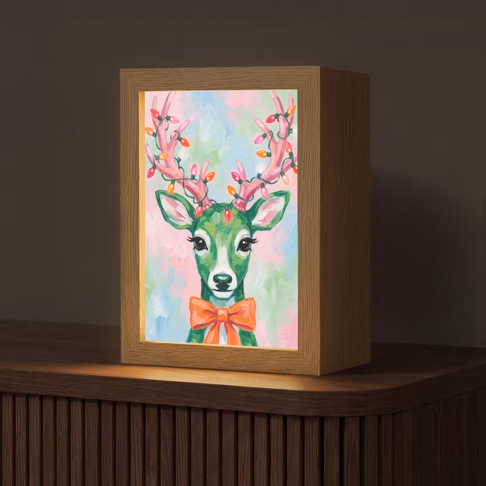 Personalisierte Lightbox - Hirsch – Weihnachten – Tiere — 1