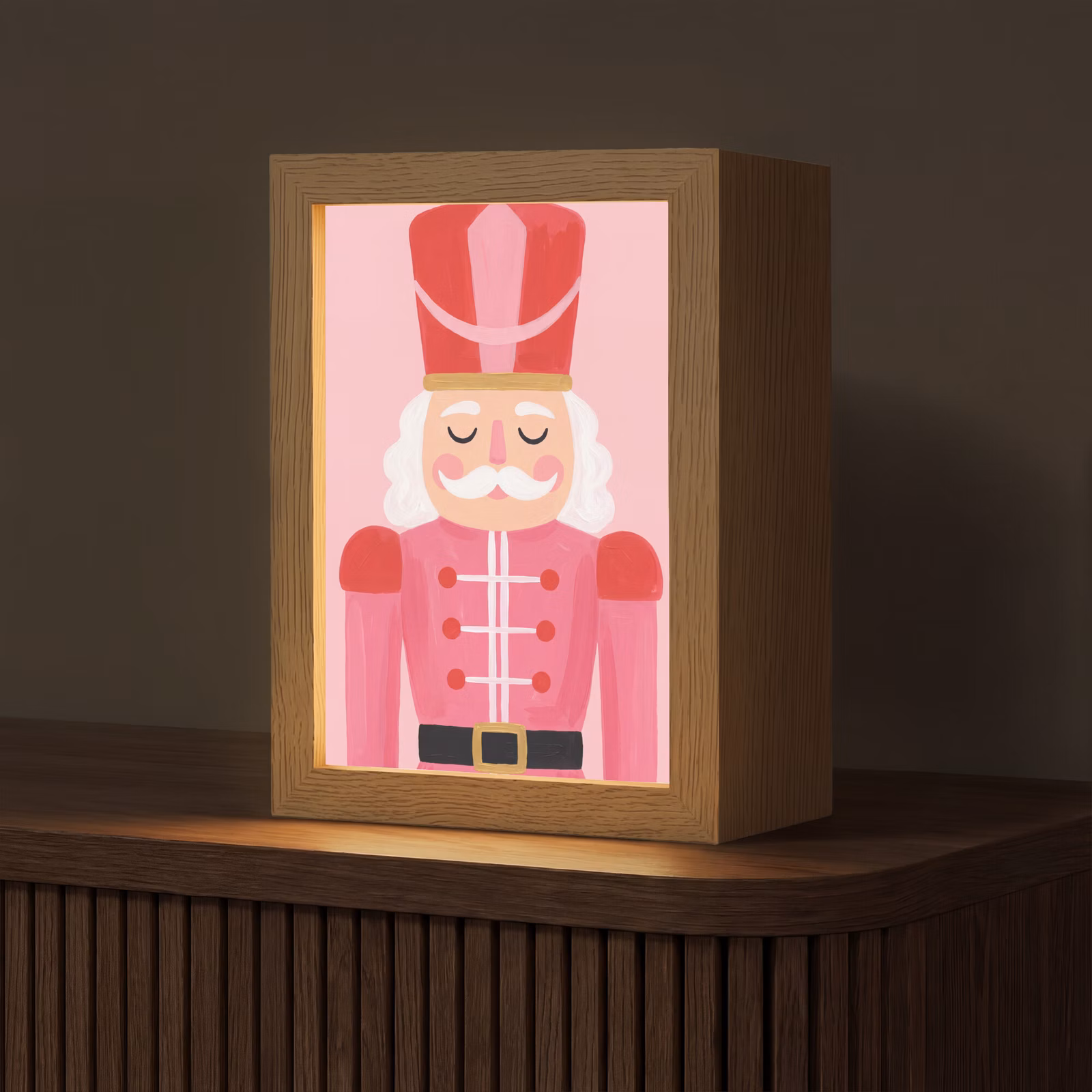 Personalisierte Lightbox - Nussknacker – rosa Illustration — 1