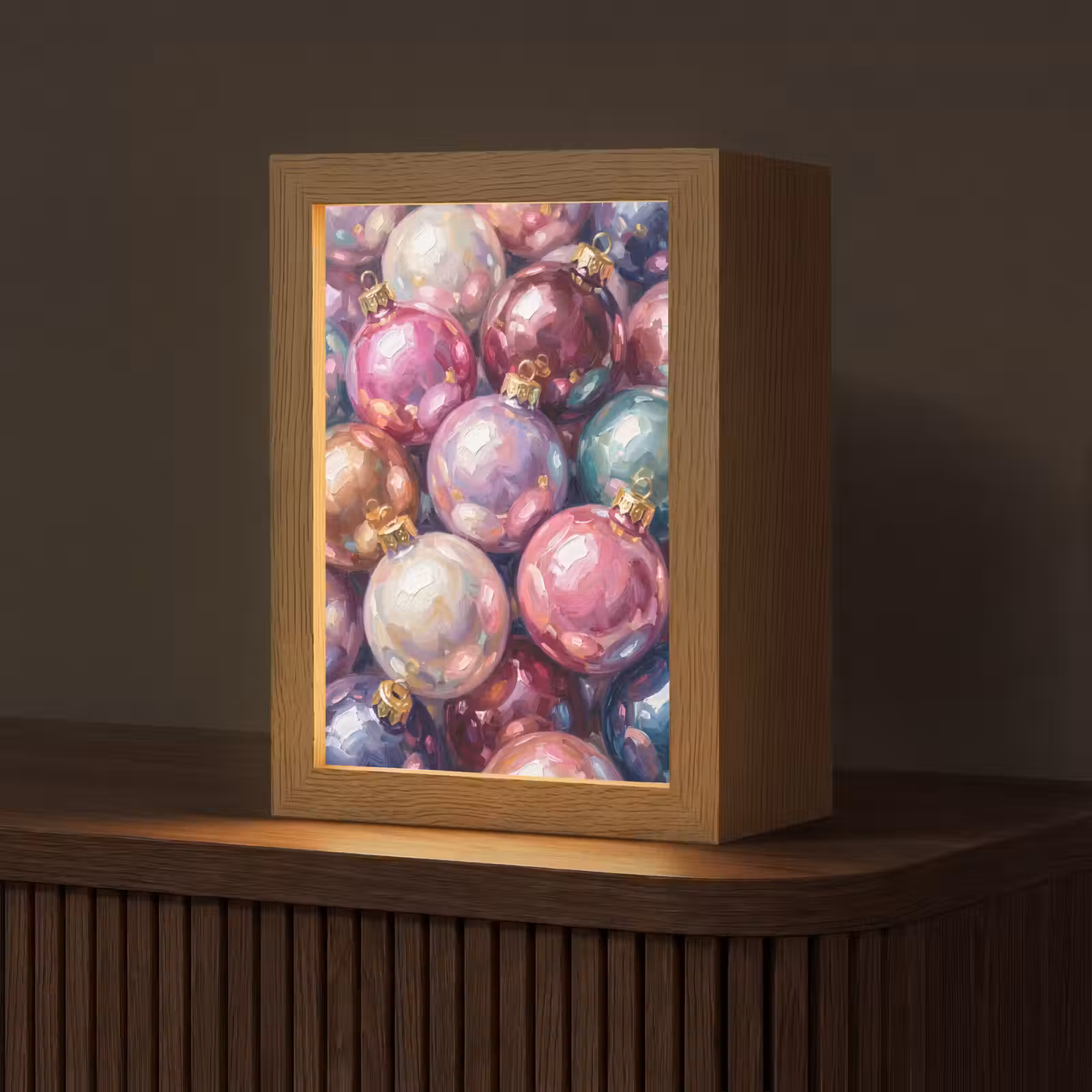 Personalisierte Lightbox - Weihnachtsdekoration – Bunt – Festlich — 1