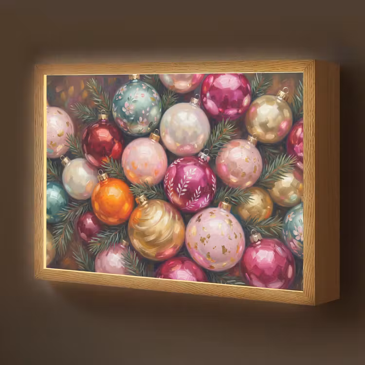 Nachtlicht Kinder - Weihnachtskugeln – Bunt – Festlich — 1