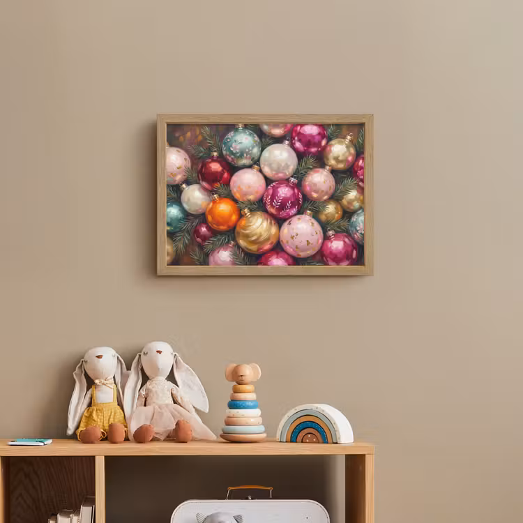 Nachtlicht Kinder - Weihnachtskugeln – Bunt – Festlich — 3
