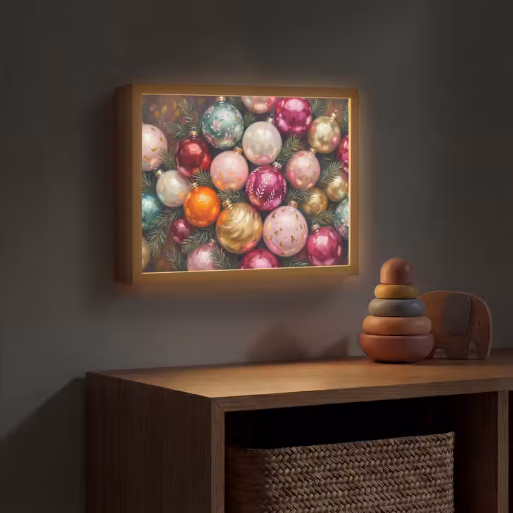 Nachtlicht Kinder - Weihnachtskugeln – Bunt – Festlich — 4