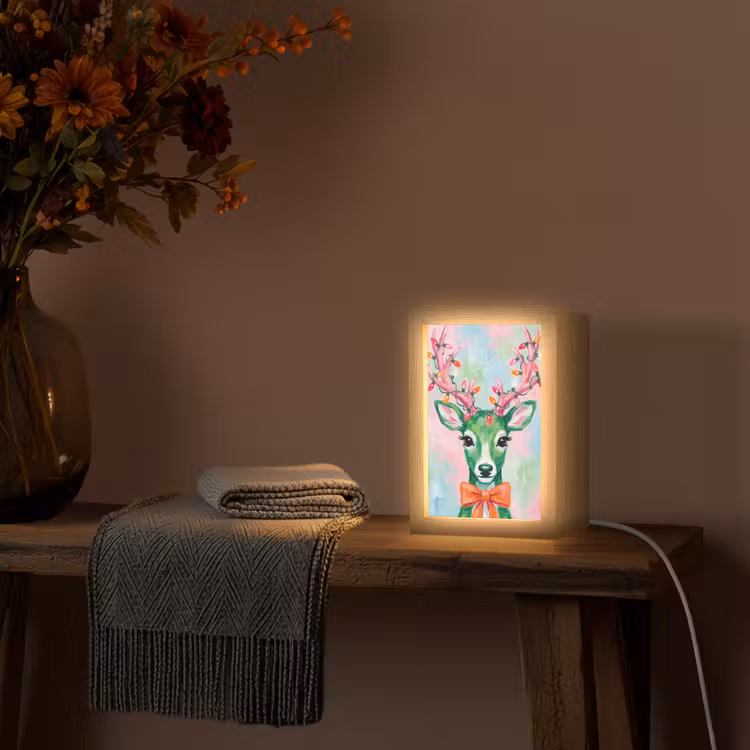Personalisierte Lightbox - Hirsch – Weihnachten – Tiere — 3