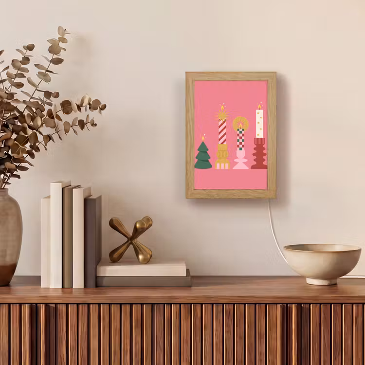 Personalisierte Lightbox - Kerzen – Party – Rosa — 4