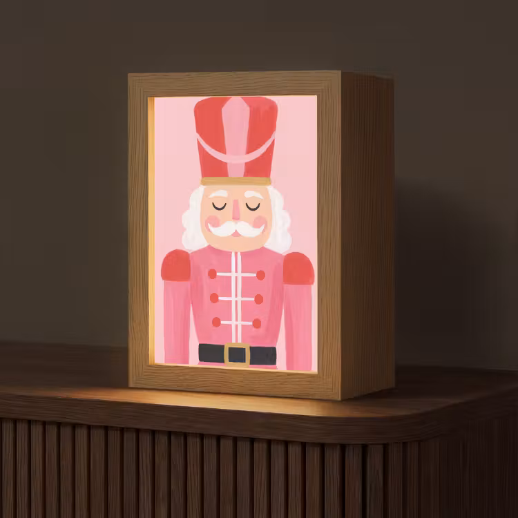 Personalisierte Lightbox - Nussknacker – rosa Illustration — 1
