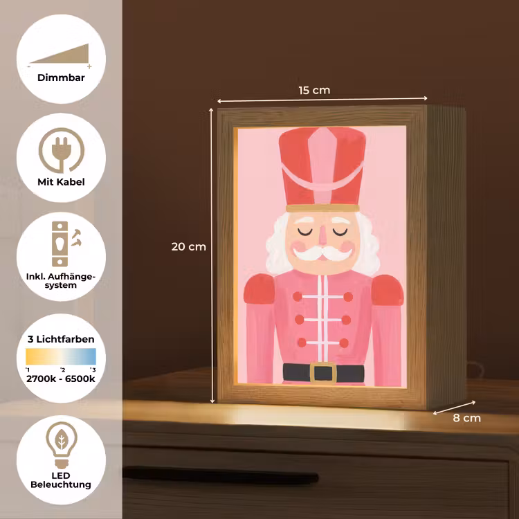Personalisierte Lightbox - Nussknacker – rosa Illustration — 6