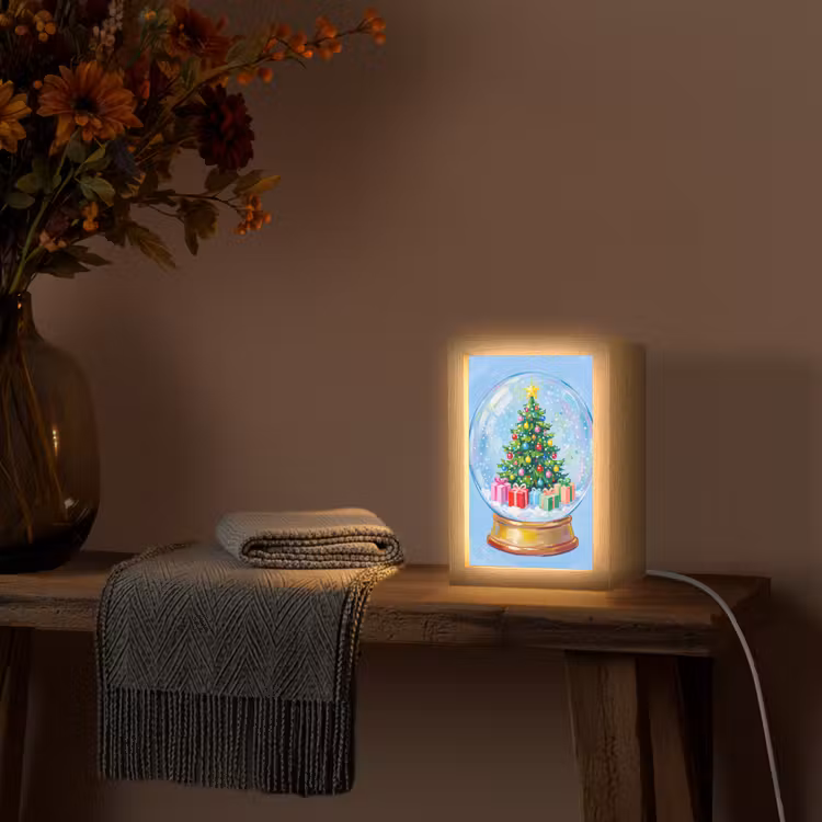 Personalisierte Lightbox - Schneekugel – Weihnachten – Geschenke — 3