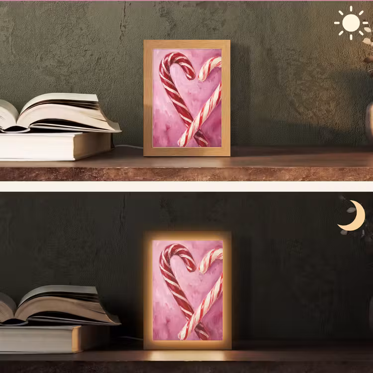 Personalisierte Lightbox - Süßigkeiten – Herz – Rosa — 5